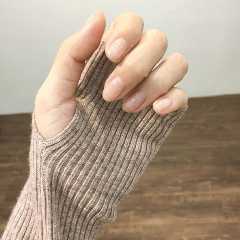 OUMENGKA Women Autumn Winter Casual Turtleneck Sweater Korean Style Cozy Knitted Warm Female Pullover Thumb hole Sweater 201225