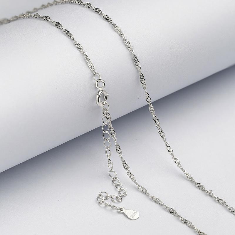 925 Sterling Silver 1.3mm Water-wave Necklace Chain Fit for Pendant Charm for Women S925 Jewelry Gift
925 Sterling Silver 1.3mm Water-wave Necklace Chain Fit for Pendant Charm for Women S925 Jewelry Gift