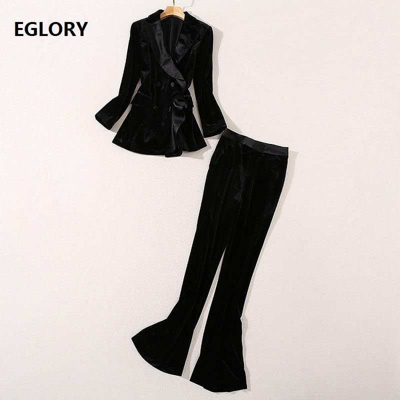Top Quality New Blazer Sets 2020 Autumn Winter Business Suit Women Notched Collar Ruffle Floral Blazer Jacket+Flare Leg Pant Set, As pic
Top Quality New Blazer Sets 2020 Autumn Winter Business Suit Women Notched Collar Ruffle Floral Blazer Jacket+Flare Leg Pant Set, As pic