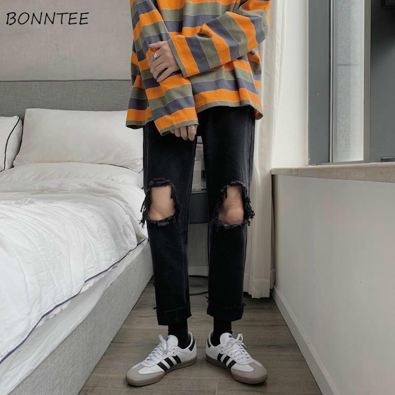 Women Jeans Hole Ripped Straight Trousers Crimping All-match Trendy Ulzzang Casual Fur-lined Hip-hop Loose Plus Size 2XL Cool BF, Black
Women Jeans Hole Ripped Straight Trousers Crimping All-match Trendy Ulzzang Casual Fur-lined Hip-hop Loose Plus Size 2XL Cool BF, Black