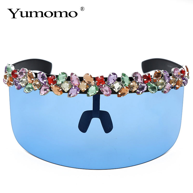 One-piece Vintage Mirror Oversized Diamond Goggle Sunglasses Women Colorful Crystal Sunscreen Shades UV400 Retro Hat Glasses
One-piece Vintage Mirror Oversized Diamond Goggle Sunglasses Women Colorful Crystal Sunscreen Shades UV400 Retro Hat Glasses