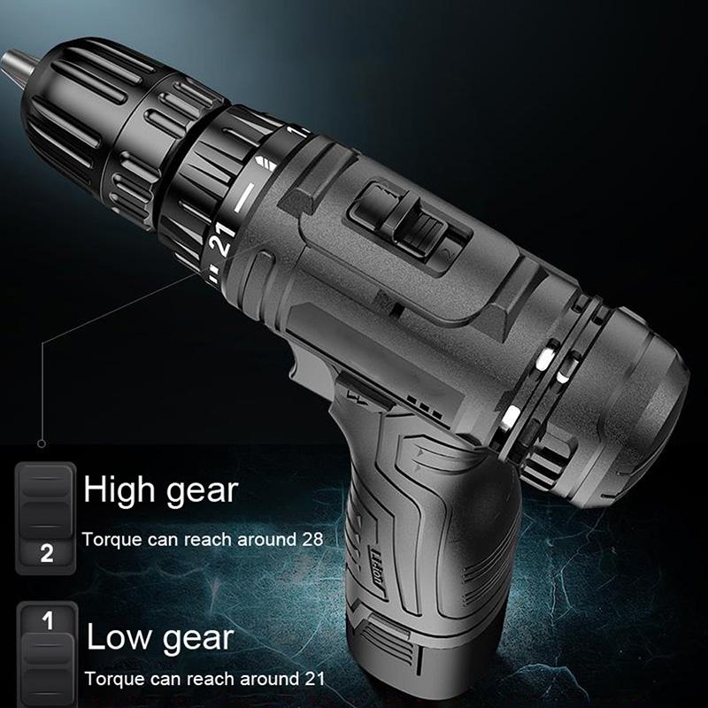 12V Electric Screwdriver Hand Drill With Motor Multi-function Electric Hand Drill Household Tools Built-in Lithium Ion Battery
12V Electric Screwdriver Hand Drill With Motor Multi-function Electric Hand Drill Household Tools Built-in Lithium Ion Battery