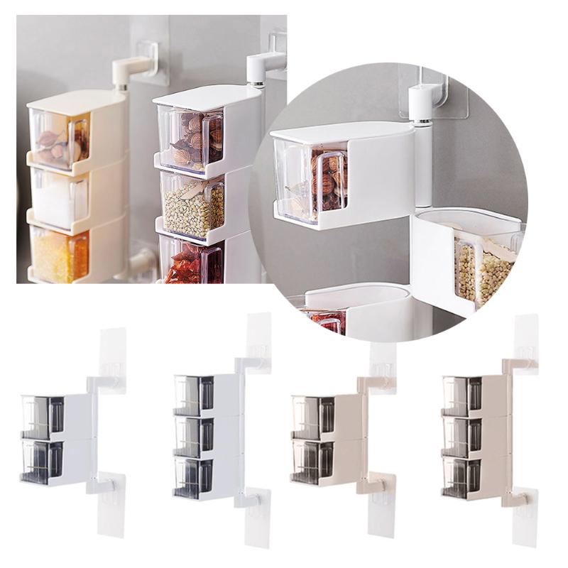 New 360 Degree Rotating Wall Mount Spice Rack Seasoning Storage Box Kitchen Storage Box Condiment Containers Kitchen Tools
New 360 Degree Rotating Wall Mount Spice Rack Seasoning Storage Box Kitchen Storage Box Condiment Containers Kitchen Tools