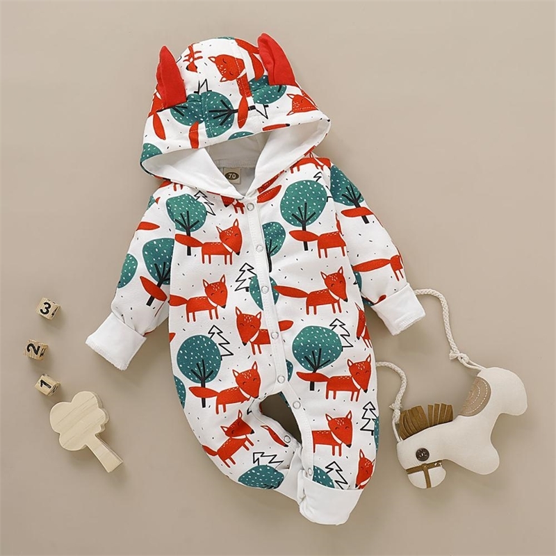 bunvel Autumn Wear 0-24M Toddler Kids Baby Girls Boys Rompers Hooded Fox Pattern Long Sleeve Jumpsuit Jumpers Infant Clothing 201127, White
bunvel Autumn Wear 0-24M Toddler Kids Baby Girls Boys Rompers Hooded Fox Pattern Long Sleeve Jumpsuit Jumpers Infant Clothing 201127, White