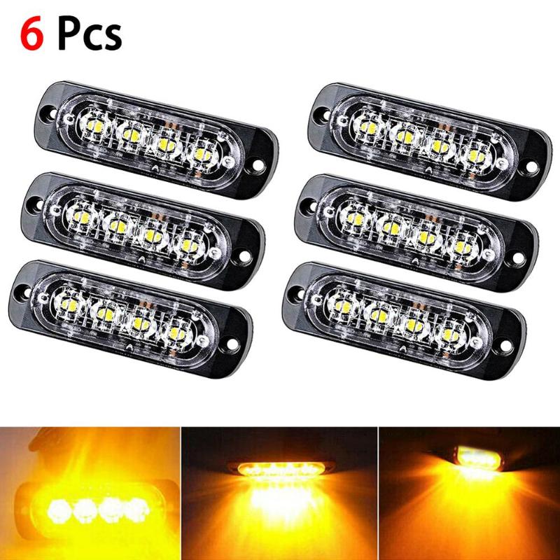 6pcs 12V 24V 4 Led lights Car Trailer Truck Motorcycle Emergency side marker light Turn Light Bar Indicators lamp Spot LED, As pic
6pcs 12V 24V 4 Led lights Car Trailer Truck Motorcycle Emergency side marker light Turn Light Bar Indicators lamp Spot LED, As pic