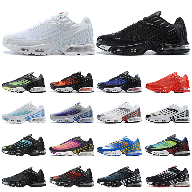 New tn plus 3 III Mens Running Shoes Triple White Black Red Laser Blue Orange Sky Hyper Violet Parachute Pack Womens Sports Trainers
New tn plus 3 III Mens Running Shoes Triple White Black Red Laser Blue Orange Sky Hyper Violet Parachute Pack Womens Sports Trainers