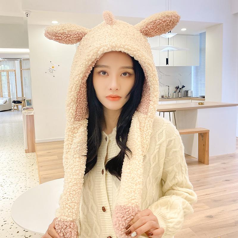 Cute Dinosaur Hat with Moving Jumping Ears Women Fleece Hooded Beanie with Scarf 2 In 1 Hoodie Cap Warm Bomber Hat Cosplay Party, Green
Cute Dinosaur Hat with Moving Jumping Ears Women Fleece Hooded Beanie with Scarf 2 In 1 Hoodie Cap Warm Bomber Hat Cosplay Party, Green