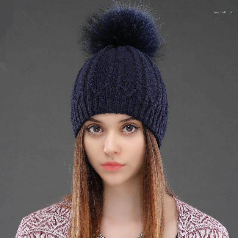 Fashion Natural Winter Hat for Women Girl 's Hat Knitted Beanies With Pom Pom Brand Thick Female Skullies Bonnet1
Fashion Natural Winter Hat for Women Girl 's Hat Knitted Beanies With Pom Pom Brand Thick Female Skullies Bonnet1