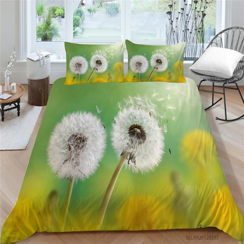 Dandelions Bed Set Single Beautiful High End Duvet Cover Nature King Queen Full Double Green Bedding Set 3D Flowers, Style 1
Dandelions Bed Set Single Beautiful High End Duvet Cover Nature King Queen Full Double Green Bedding Set 3D Flowers, Style 1