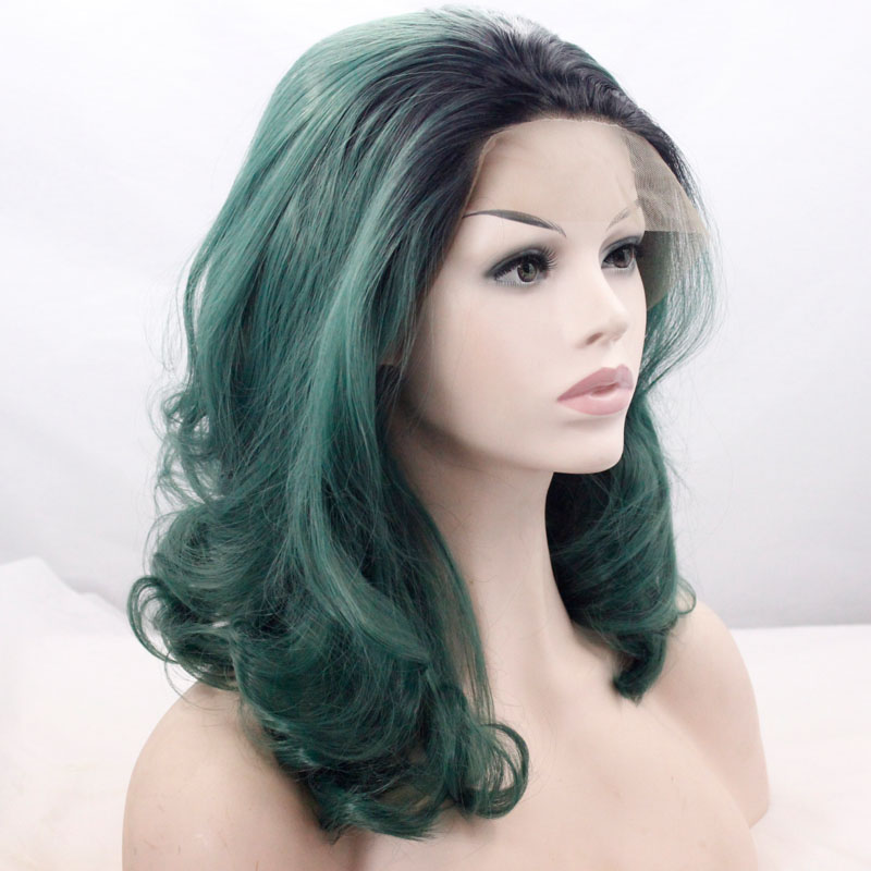 Heat Resistant Pine Green Ombre Synthetic Lace Front Wigs For Women Soft Short Wig Black To Dark Green Cosplay Party Hallowee
Heat Resistant Pine Green Ombre Synthetic Lace Front Wigs For Women Soft Short Wig Black To Dark Green Cosplay Party Hallowee