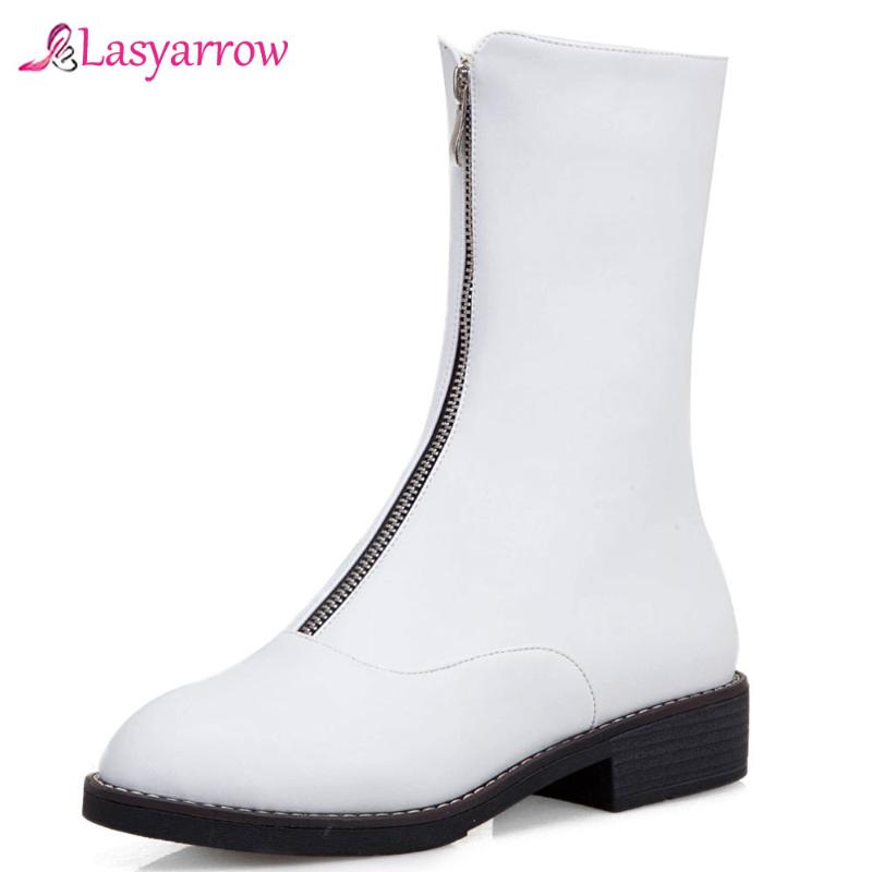 Lasyarrow Fashion Square Heels 2020 mid-calf Boots Woman Shoes Zipper fashion Comfortable Shoes Low Heel Women Boots J1011, Black
Lasyarrow Fashion Square Heels 2020 mid-calf Boots Woman Shoes Zipper fashion Comfortable Shoes Low Heel Women Boots J1011, Black