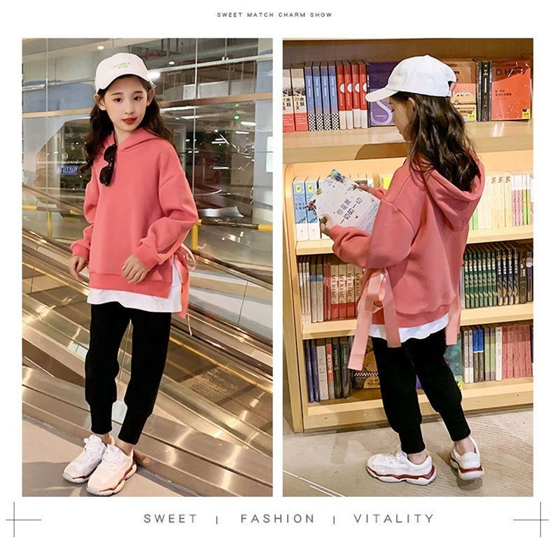 Children's clothing girls sportswear suits autumn winter kids girls clothes clothing suits children's clothing 8 10 12 14 yearsX1019