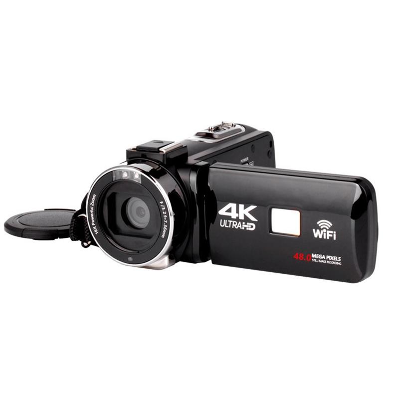 RISE-4K Camcorder 48MP Night Vision WiFi Control Digital Camera 3.0 Inch Touch-Sn Video Camcorder with Microphone