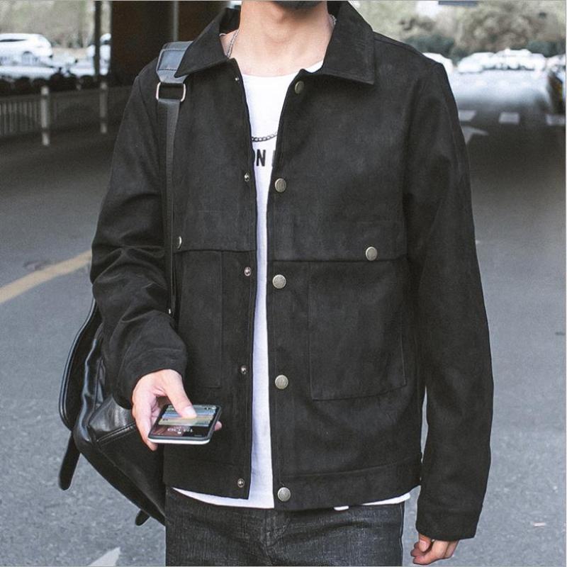 2020 spring and autumn Man smart casual light breathable Suede jacket male handsome Metal button jacket man fashion lapel coat, Red
2020 spring and autumn Man smart casual light breathable Suede jacket male handsome Metal button jacket man fashion lapel coat, Red