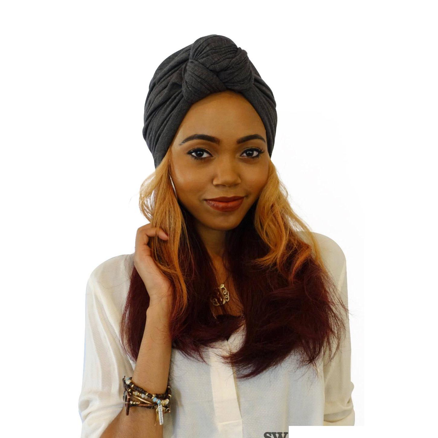 Bohemian Fashion Women's Hat Knot Cotton Headwear Lady Beanies Turban Hats Acce sqcNsB dhseller2010