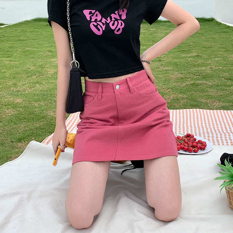 2021 New 6 colors summer waist denim female skirt sweet Korean style candy line blue mini jeans women's skirts (x1415) NFO3, White
2021 New 6 colors summer waist denim female skirt sweet Korean style candy line blue mini jeans women's skirts (x1415) NFO3, White