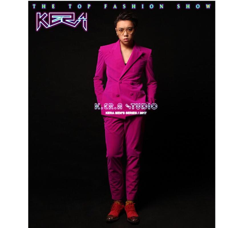 Double Breasted Suit Men Two-piece Suit Purple Rose Suede Dress Tide Party Nightclub Performance Clothes Singer Costumes -5xl, Jacket and pants
Double Breasted Suit Men Two-piece Suit Purple Rose Suede Dress Tide Party Nightclub Performance Clothes Singer Costumes -5xl, Jacket and pants