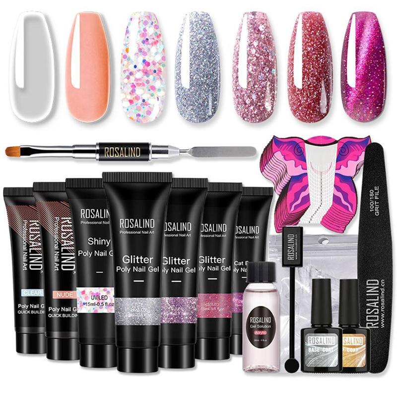 Nail UV Gel Set Nail Gel Kit 15ml Poly With UV LED Lamp Quick Building Clear Polish For Extensions
Nail UV Gel Set Nail Gel Kit 15ml Poly With UV LED Lamp Quick Building Clear Polish For Extensions