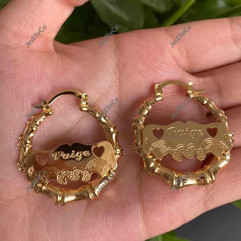 Name Bamboo Earrings Custom Name Hoop Earring Hoop Earrings Customizable Mothers Day Gift with for Kid Adult
Name Bamboo Earrings Custom Name Hoop Earring Hoop Earrings Customizable Mothers Day Gift with for Kid Adult