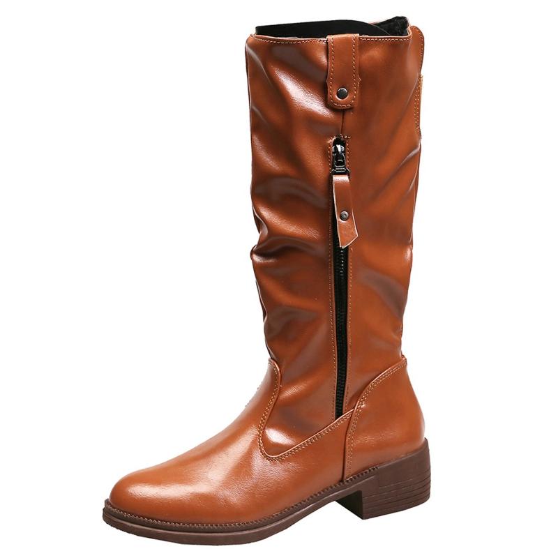 SACACE Women PU Leather Boots Autumn Winter Mid Calf Boots Square Heels Zipper Solid Color Mid Round Toe Shoes Woman botas, Black
SACACE Women PU Leather Boots Autumn Winter Mid Calf Boots Square Heels Zipper Solid Color Mid Round Toe Shoes Woman botas, Black