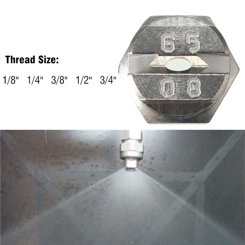 Jet Flat Fan Spray Nozzle 1/8 1/4 3/8 1/2 3/4 for Industrial / Factory Cleaning Dust Removal Nozzle Watering Kits
Jet Flat Fan Spray Nozzle 1/8 1/4 3/8 1/2 3/4 for Industrial / Factory Cleaning Dust Removal Nozzle Watering Kits
