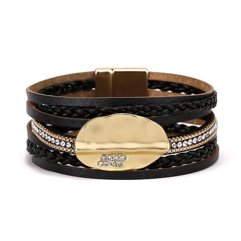 1 PC Braided Wrap Leather Rhinestone Bracelets Women Vintage Tree Leaf Magnetic Button Charm Ethnic Tribal Wristbands Bracelets
1 PC Braided Wrap Leather Rhinestone Bracelets Women Vintage Tree Leaf Magnetic Button Charm Ethnic Tribal Wristbands Bracelets