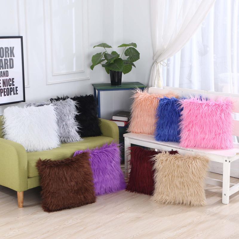 43*43cm Winter Warm Pillowcases Super Soft Plush Mongolian Faux Fur Throw Car Sofa Home Decor Cushion Cover, Navy blue
43*43cm Winter Warm Pillowcases Super Soft Plush Mongolian Faux Fur Throw Car Sofa Home Decor Cushion Cover, Navy blue