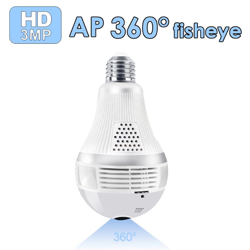 ZGWANG Light Bulb WiFi 3MP IP Camera 360 Degree Panoramic Fisheye Lamp Bulb Wireless Surveillance Camera Security CCTV
ZGWANG Light Bulb WiFi 3MP IP Camera 360 Degree Panoramic Fisheye Lamp Bulb Wireless Surveillance Camera Security CCTV