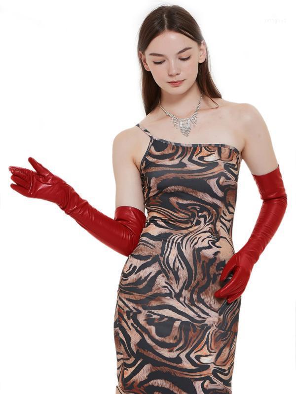 Five Fingers Gloves 60cm(23.6") Long Classic Plain Sheep Leather Evening Opera Red1
Five Fingers Gloves 60cm(23.6") Long Classic Plain Sheep Leather Evening Opera Red1