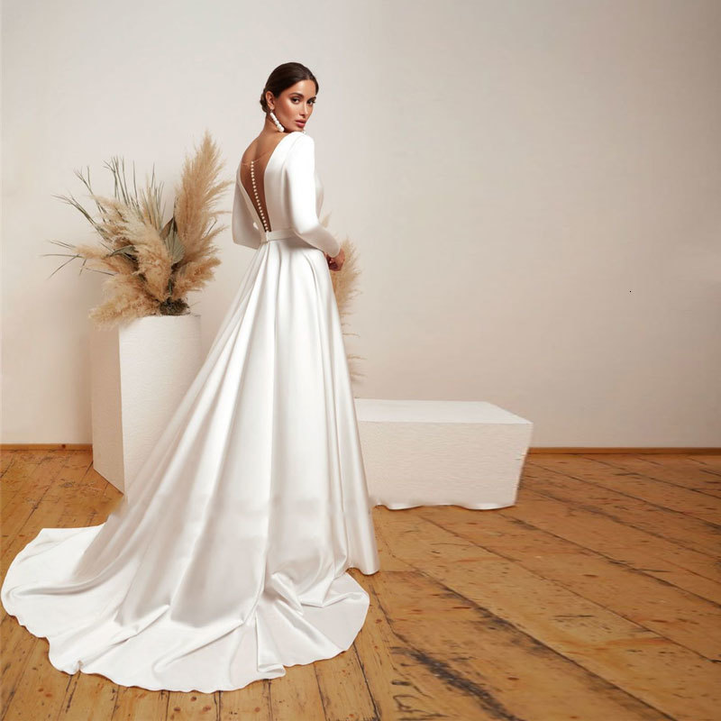 2021 New Dressed Satin Wedding Dresses Sexy Low-cut V-sleeves Long Robes to Be Bathrobe Slit Side C1JC, Same as the photos
2021 New Dressed Satin Wedding Dresses Sexy Low-cut V-sleeves Long Robes to Be Bathrobe Slit Side C1JC, Same as the photos