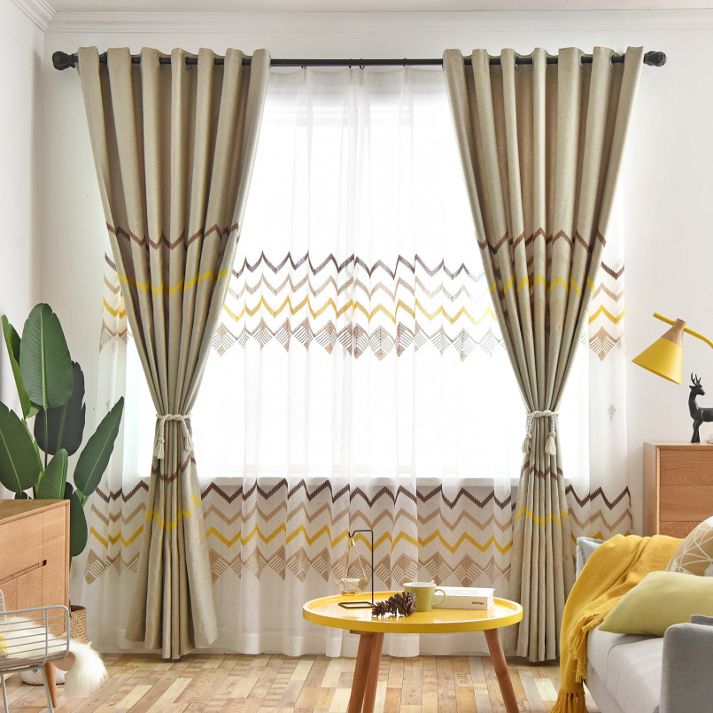 High-end Nordic Style Small Fresh Wave Imitation Embroidery Curtains for Living Dining Room Bedroom, Tulle
High-end Nordic Style Small Fresh Wave Imitation Embroidery Curtains for Living Dining Room Bedroom, Tulle
