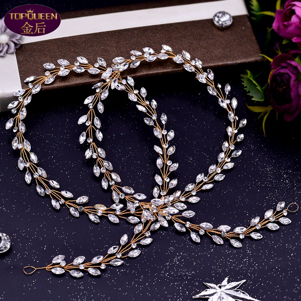 Braided Long Circle Rhinestone Strip Headdress Crystal Bridal Headwear Crown Rhinestone with Wedding Jewelry Hair Accessories Diamond Bridal Crowns