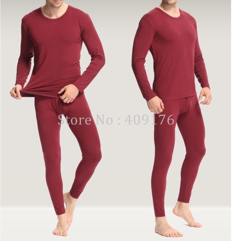 Modal Long Johns Men Thermal Underwear Set PRAYGER Plus Size 7XL Warm Body Thin Underwear Suit 201125