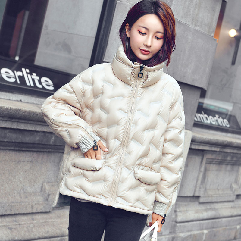 2020 Bread Service Light Plus Size winter Down Jacket Women Short Paragraph Loose Fashion Cloak Jacket Female Outerwear YRF22 T200814