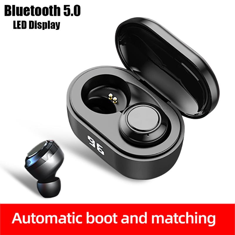 Mini TWS Bluetooth 5.1 Earphones Wireless Headphones 9D Hifi Stereo Sports Waterproof Wireless Earphone Headset With LED Display, Black
Mini TWS Bluetooth 5.1 Earphones Wireless Headphones 9D Hifi Stereo Sports Waterproof Wireless Earphone Headset With LED Display, Black