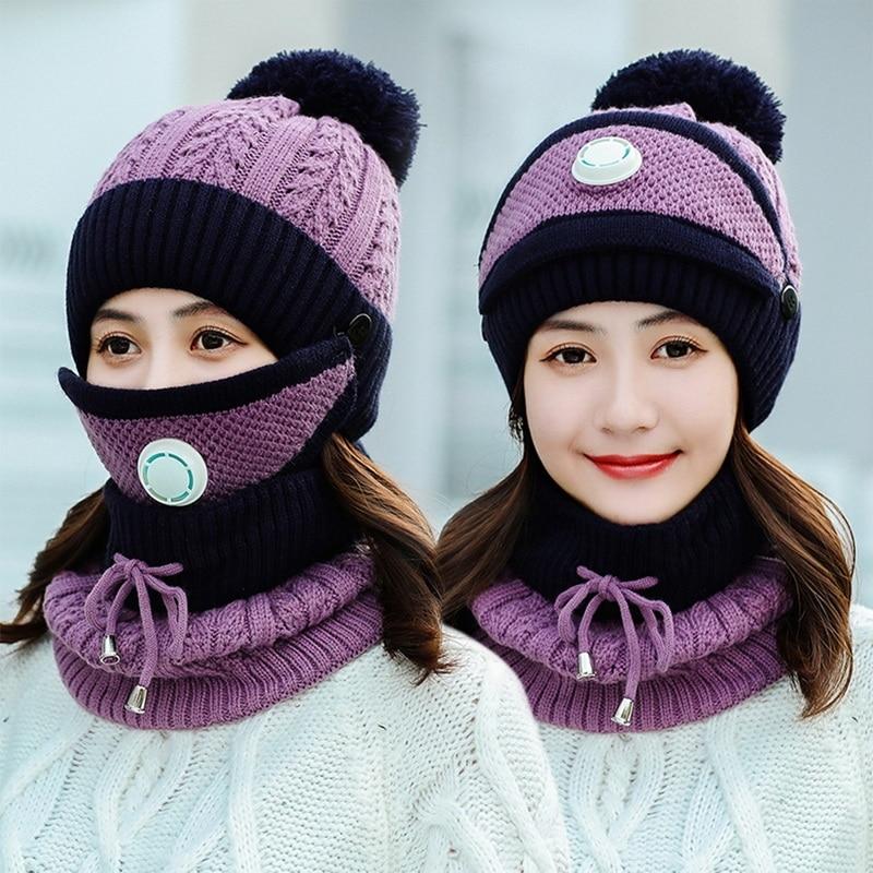 2020 New 3 Pieces Set Women's Knitted Hat Scarf Caps Neck Warm Winter Hat For Ladies Girls Warm Breathable Plush Fleece Caps
2020 New 3 Pieces Set Women's Knitted Hat Scarf Caps Neck Warm Winter Hat For Ladies Girls Warm Breathable Plush Fleece Caps