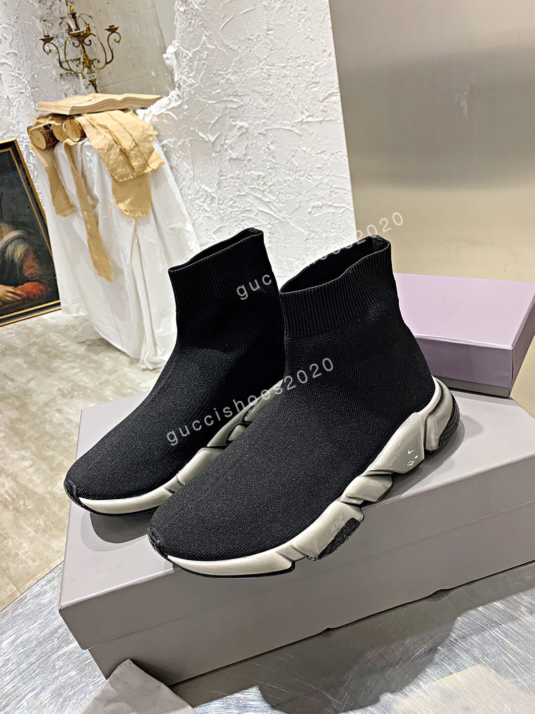 2022 New High stretch knit Paris trainer casual sock shoes Flat bottom breathe Luxury Designer Mens Womens Fashion Boots Sneakers, 02
2022 New High stretch knit Paris trainer casual sock shoes Flat bottom breathe Luxury Designer Mens Womens Fashion Boots Sneakers, 02