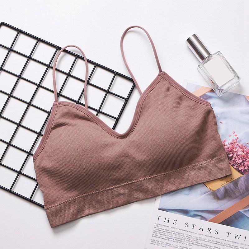 Women Bra Top Push Up Wireless Padded Tube Tops Bralette Sexy Lingerie Thin Strap Tank Top, Brown
Women Bra Top Push Up Wireless Padded Tube Tops Bralette Sexy Lingerie Thin Strap Tank Top, Brown