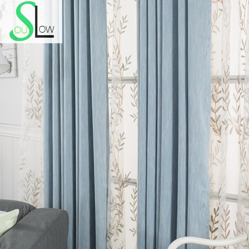 Slow Soul Blue Green Gray Brown Modern Simple Pure Shading Hotel Curtains French Window Solid For Living Room Kitchen Bedroom, Cloth3
Slow Soul Blue Green Gray Brown Modern Simple Pure Shading Hotel Curtains French Window Solid For Living Room Kitchen Bedroom, Cloth3