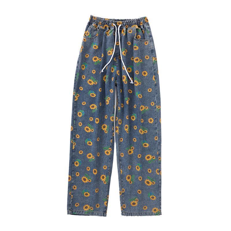 Flower Straight Jeans Men's Fashion Retro Drawstring Jeans Pants Men Streetwear Loose Hip-hop Denim Trousers Mens M-2XL, Blue
Flower Straight Jeans Men's Fashion Retro Drawstring Jeans Pants Men Streetwear Loose Hip-hop Denim Trousers Mens M-2XL, Blue