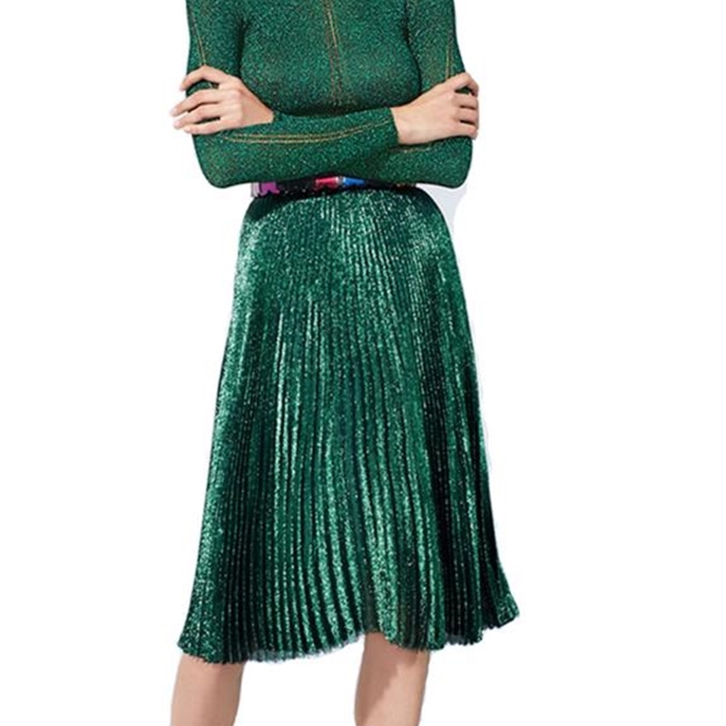 2021 New Autumn Winter Green Bling Sequined Women Vintage High Waist Skirts Womens Elegant Midi Pleated Skirt Pnfl, Black
2021 New Autumn Winter Green Bling Sequined Women Vintage High Waist Skirts Womens Elegant Midi Pleated Skirt Pnfl, Black