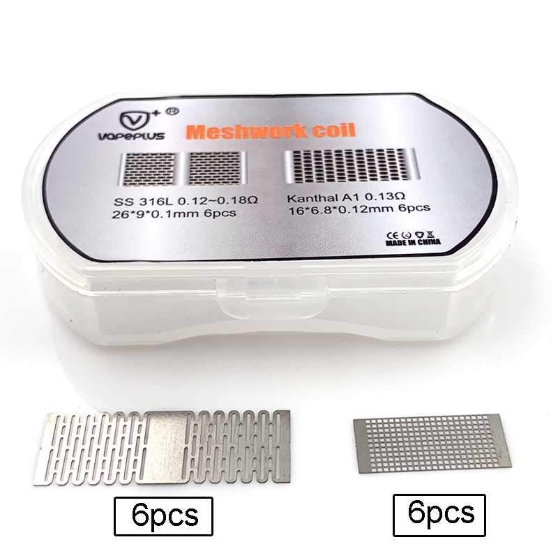 12pcs/box Original Meshwork Coil SS3316 A1 Mesh Coil 0.13ohm 0.18ohm Wire For Mesh V2 RDA Kylin M RTA DIY Vaporizer
12pcs/box Original Meshwork Coil SS3316 A1 Mesh Coil 0.13ohm 0.18ohm Wire For Mesh V2 RDA Kylin M RTA DIY Vaporizer