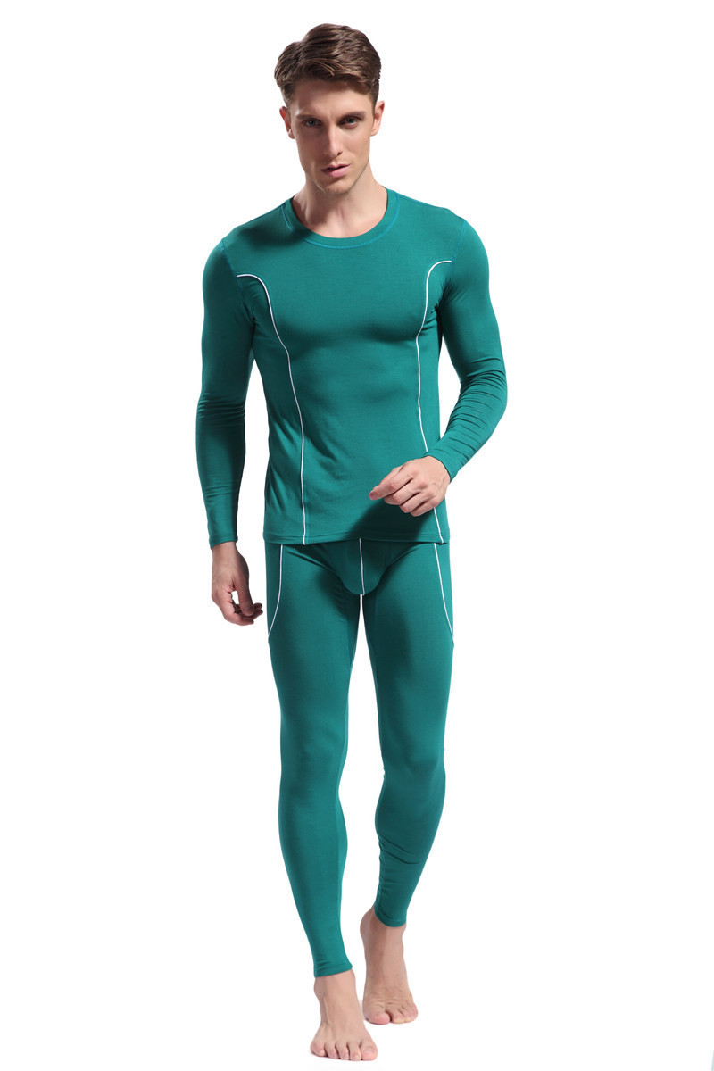 Men's Long Johns Set Bamboo Fiber Soft Thermal Underwear Comfortable Mens Leggings warm Sleepwear for winter 201023