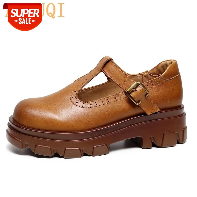 AIYUQI Women Shoes Natural Genuine Leather 2021 New High Heel Fashion Mary Jane Shoes Ladies Platform Brown Retro Women's #968o
AIYUQI Women Shoes Natural Genuine Leather 2021 New High Heel Fashion Mary Jane Shoes Ladies Platform Brown Retro Women's #968o