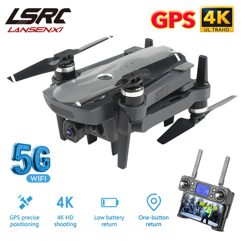 

LSRC Gps Drone K20 5G HD 4K Camera Professional 1800m Image Transmission Brushless Motor Foldable Quadcopter RC Dron Gift, K20 4k silver 1b epp