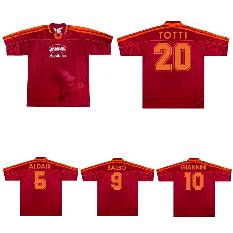 1995 1996 roma retro soccer jersey 95 96 Totti Aldair Giannini Balbo Fonseca vintage classic football shirt, 1995 1996 home jersey
1995 1996 roma retro soccer jersey 95 96 Totti Aldair Giannini Balbo Fonseca vintage classic football shirt, 1995 1996 home jersey