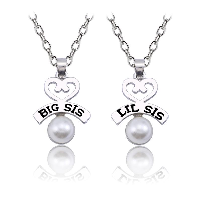 2pcs Big Sis Lil Sis Necklace Women Hollow Heart Pearl Sister Necklaces Pendants Best Friends Friendship Family Jewelry Collares
2pcs Big Sis Lil Sis Necklace Women Hollow Heart Pearl Sister Necklaces Pendants Best Friends Friendship Family Jewelry Collares