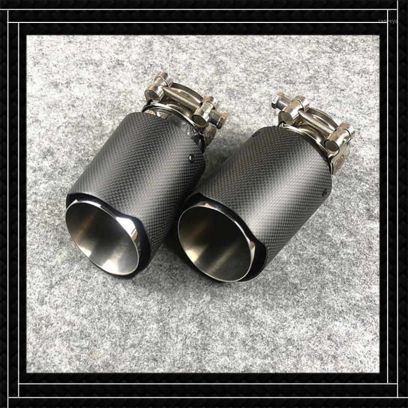 Matte Black High quality Carbon fiber Exhaust pipe Tip Universal Stainless steel Trim Car Exhaust pipes1
Matte Black High quality Carbon fiber Exhaust pipe Tip Universal Stainless steel Trim Car Exhaust pipes1