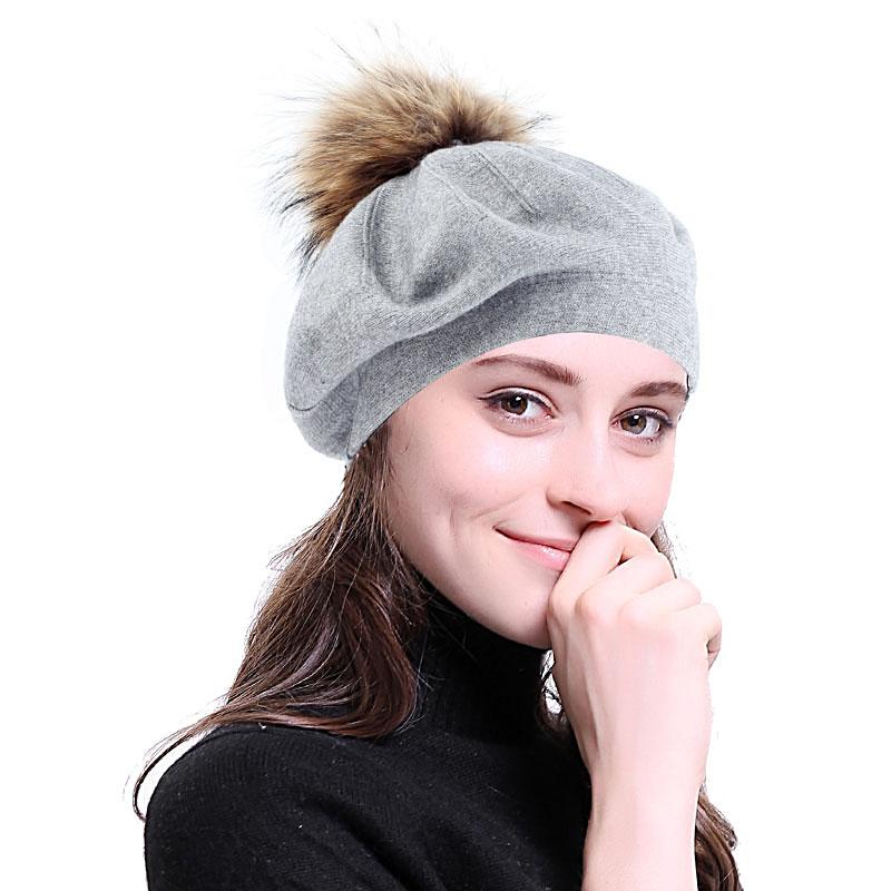 Women Wool Blend Fashion Beret Hat with 15cm Real Fur Pompom Solid Color Slouchy Winter French Bonnet Caps for Girls Lady Hats, Dark gray a
Women Wool Blend Fashion Beret Hat with 15cm Real Fur Pompom Solid Color Slouchy Winter French Bonnet Caps for Girls Lady Hats, Dark gray a