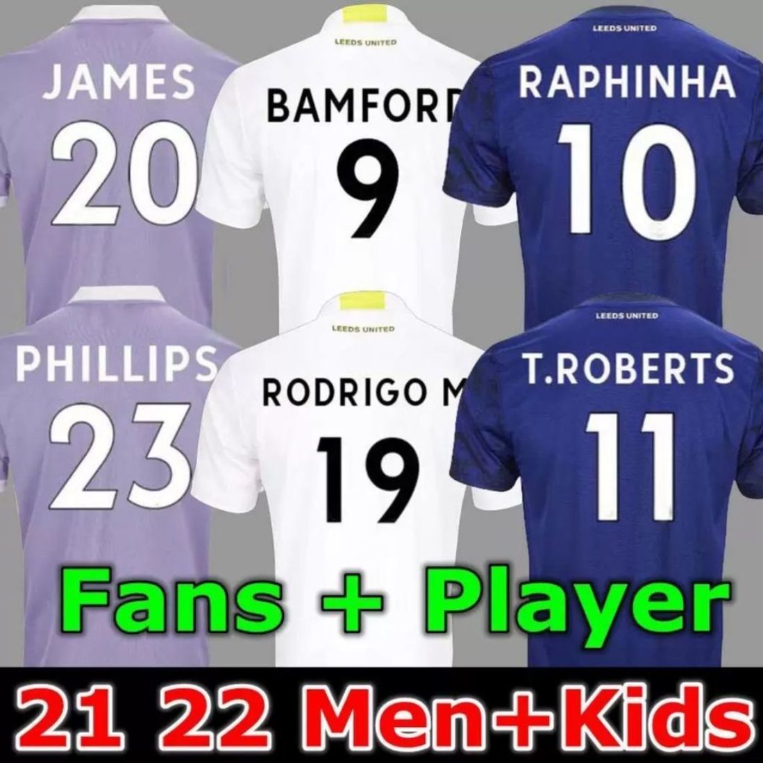21 22 LeEdS third soccer jerseys RAPHINHA Fans player version 2021 2022 home JAMES HARRISON goalkeeper COSTA BAMFORD PHILLIPS Men kids kits football shirt uniforms, Adult third+patch1
21 22 LeEdS third soccer jerseys RAPHINHA Fans player version 2021 2022 home JAMES HARRISON goalkeeper COSTA BAMFORD PHILLIPS Men kids kits football shirt uniforms, Adult third+patch1